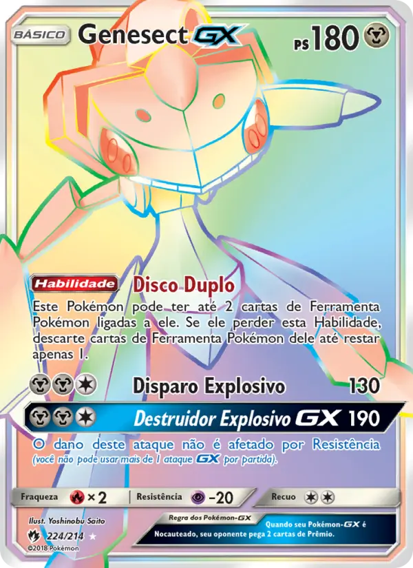 Carta Genesect GX — Lost Thunder 224/214