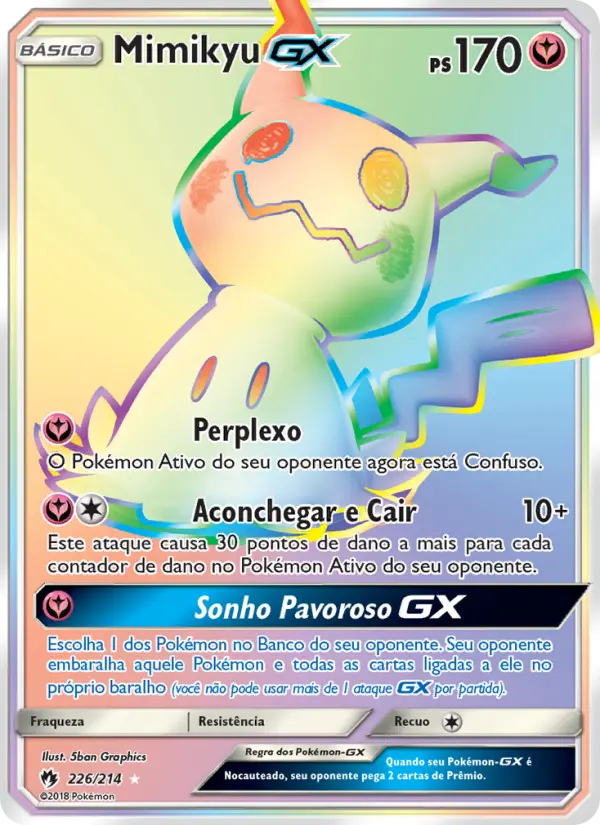 Carta Mimikyu GX — Lost Thunder 226/214