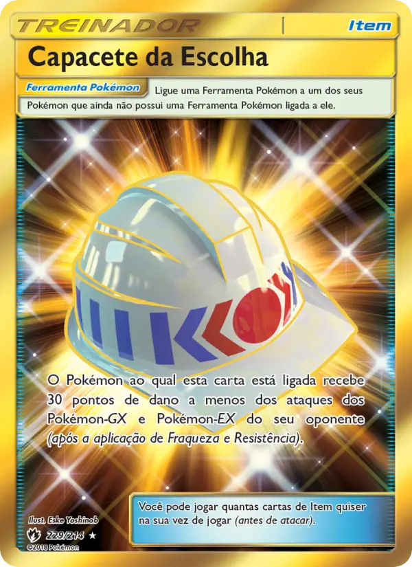 Carta Capacete da Escolha — Lost Thunder 229/214