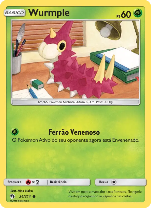Carta Wurmple — Lost Thunder 24/214