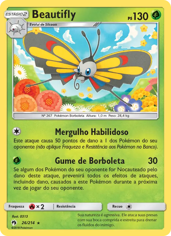 Carta Beautifly — Lost Thunder 26/214