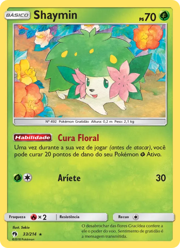 Carta Shaymin — Lost Thunder 33/214
