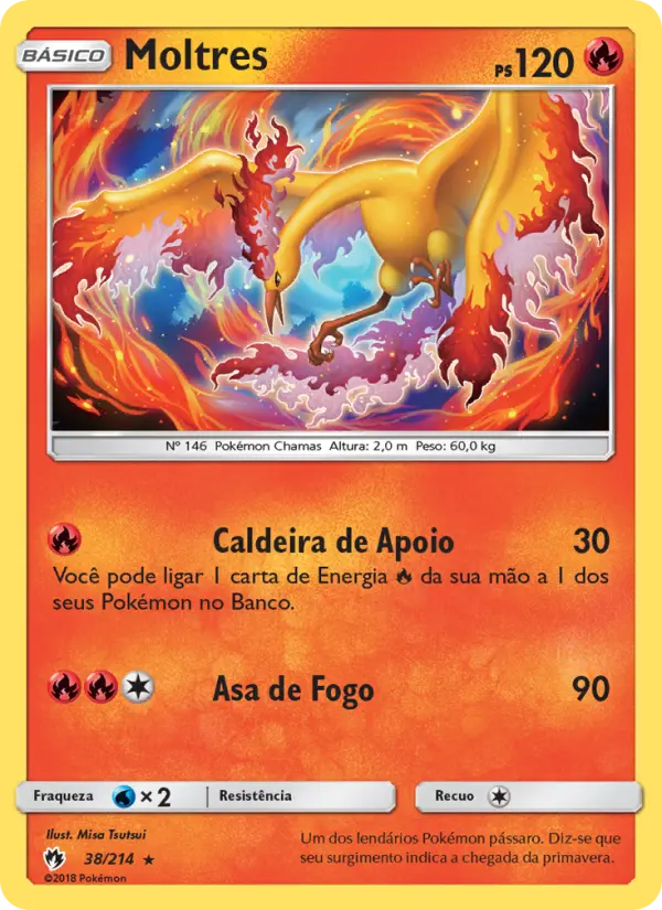 Carta Moltres — Lost Thunder 38/214