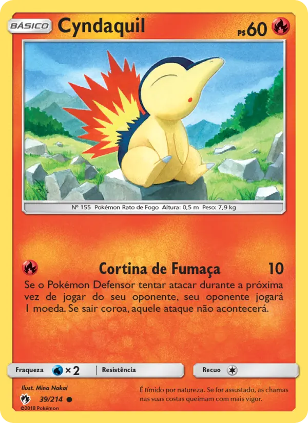 Carta Cyndaquil — Lost Thunder 39/214