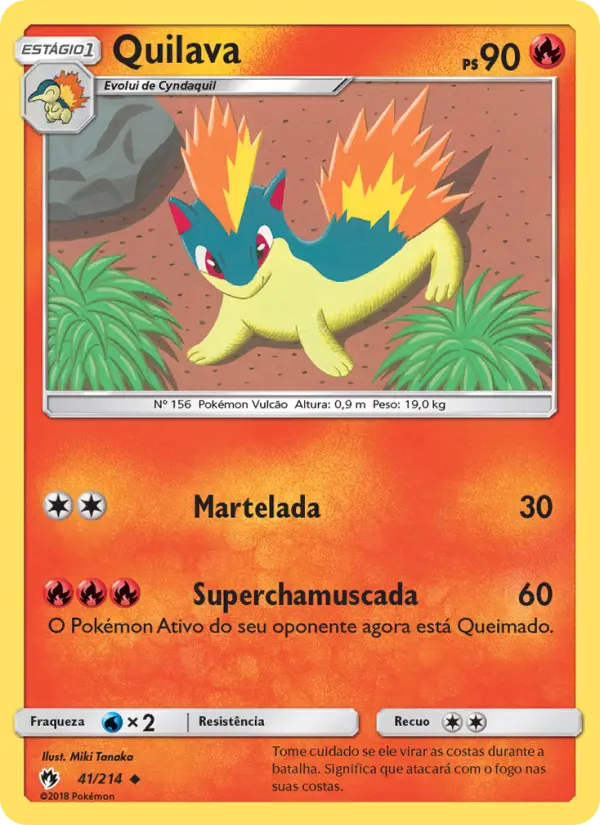 Carta Quilava — Lost Thunder 41/214