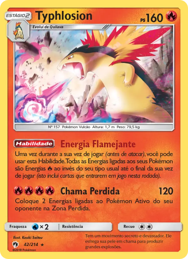 Carta Typhlosion — Lost Thunder 42/214