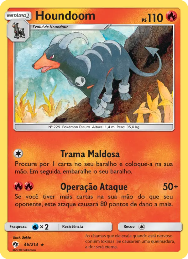 Carta Houndoom — Lost Thunder 46/214
