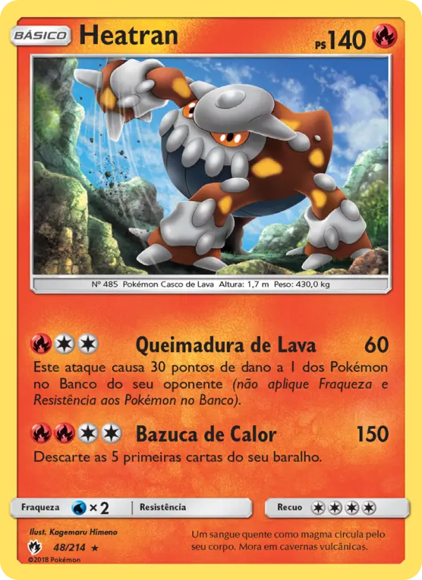 Carta Heatran — Lost Thunder 48/214