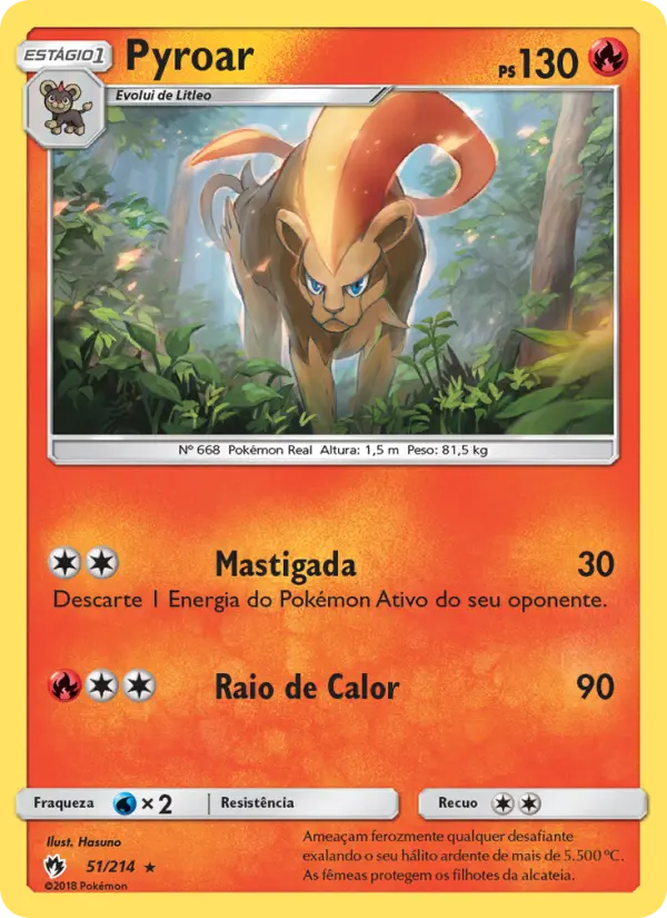 Carta Pyroar — Lost Thunder 51/214