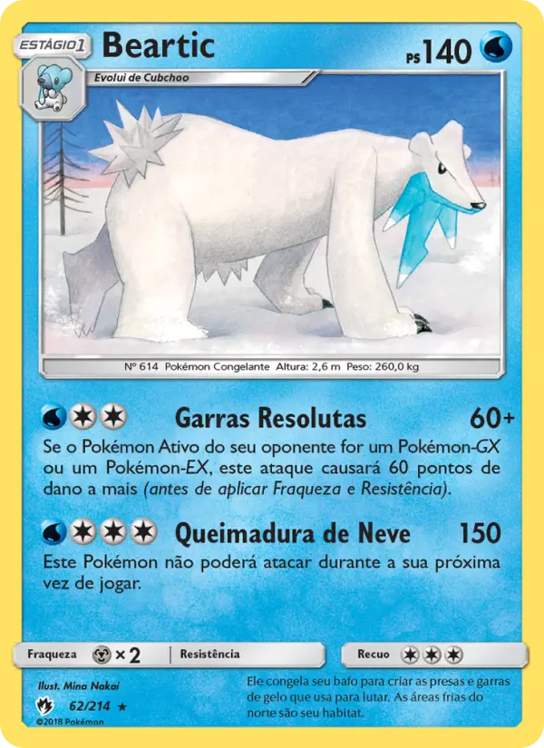 Carta Beartic — Lost Thunder 62/214