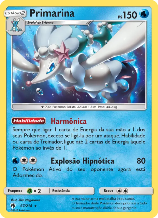Carta Primarina — Lost Thunder 67/214