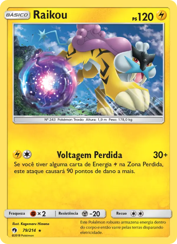 Carta Raikou — Lost Thunder 79/214
