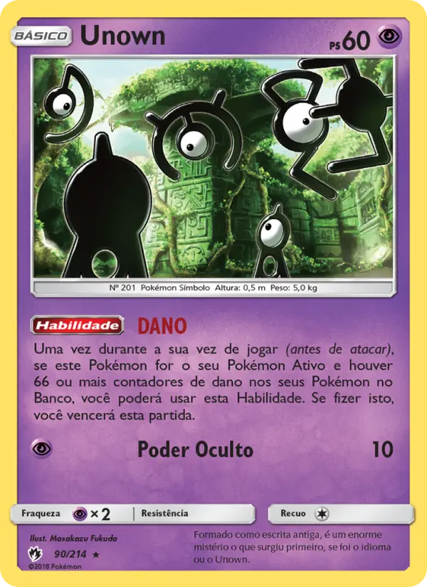 Carta Unown — Lost Thunder 90/214