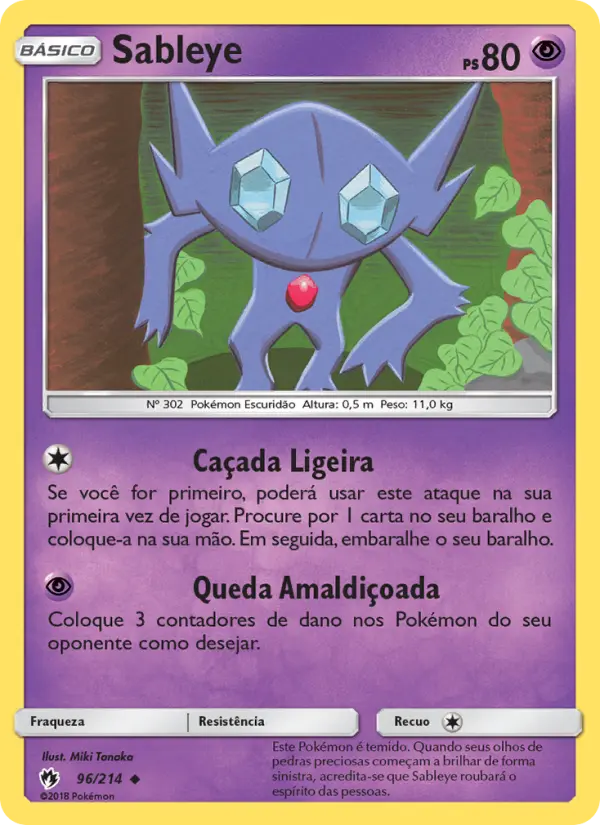 Carta Sableye — Lost Thunder 96/214