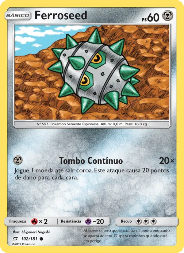 Carta Ferroseed — Team Up 102/181