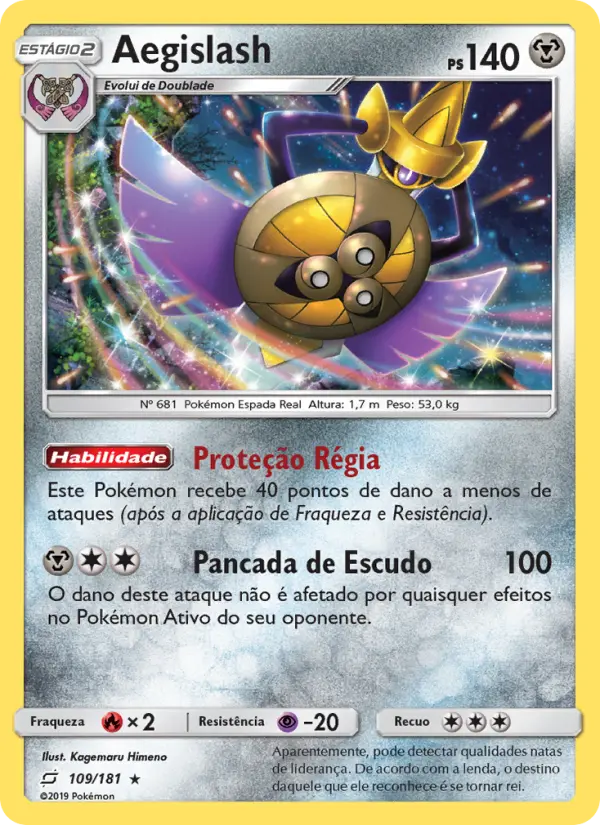 Carta Aegislash — Team Up 109/181