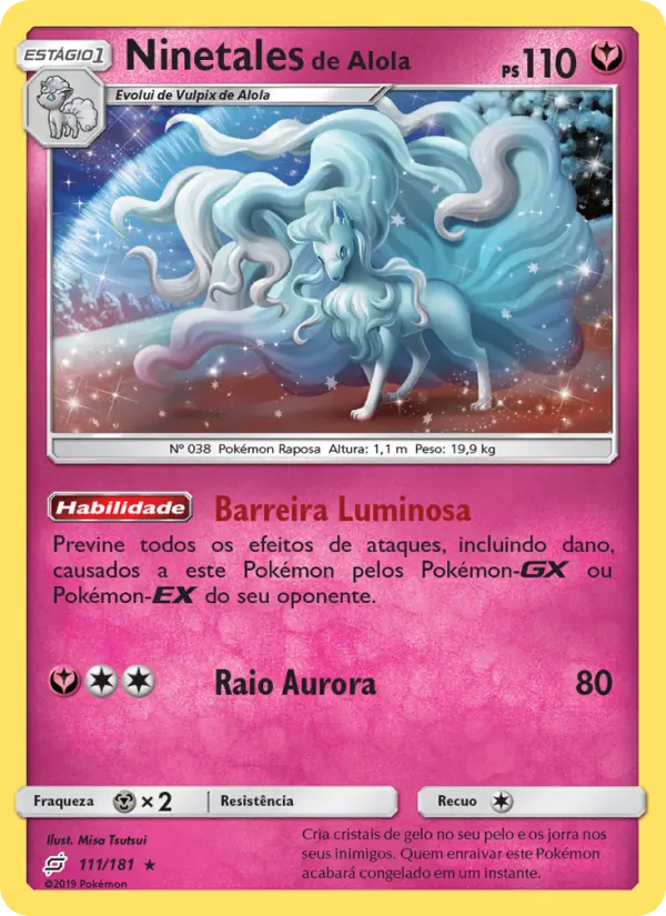 Carta Ninetales de Alola — Team Up 111/181