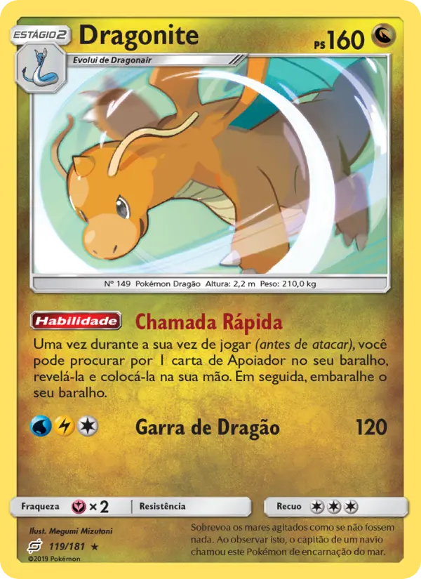 Carta Dragonite — Team Up 119/181