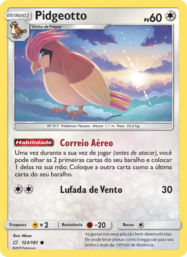 Carta Pidgeotto — Team Up 123/181