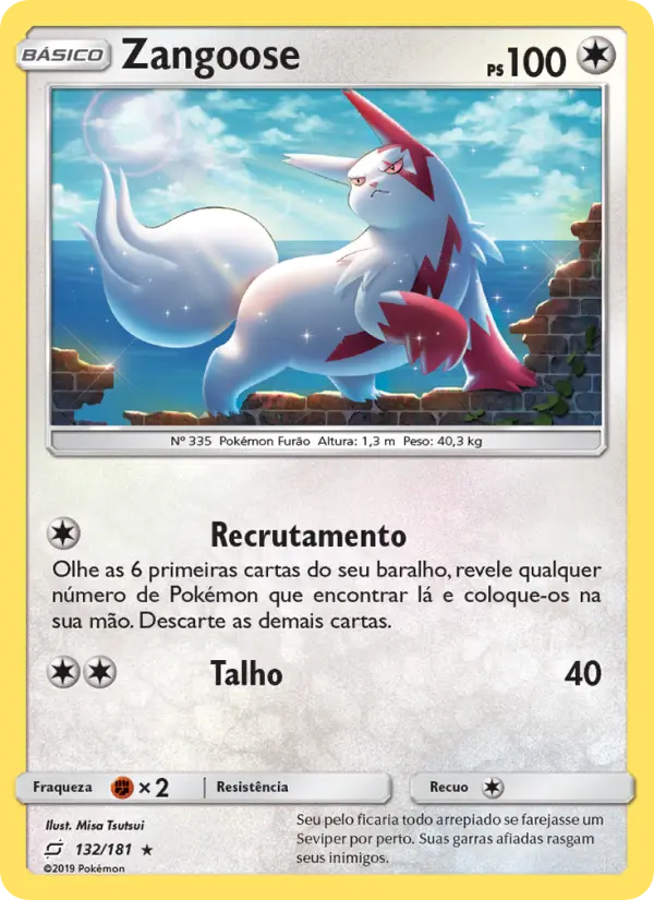 Carta Zangoose — Team Up 132/181