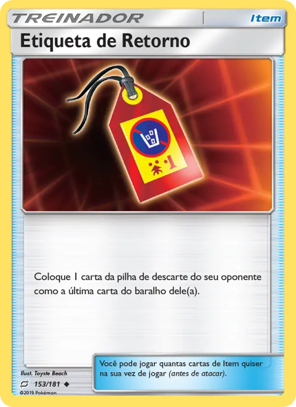 Carta Etiqueta de Retorno — Team Up 153/181