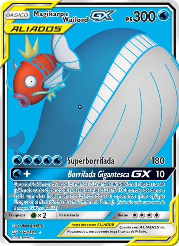 Carta Magikarp e Wailord GX — Team Up 160/181