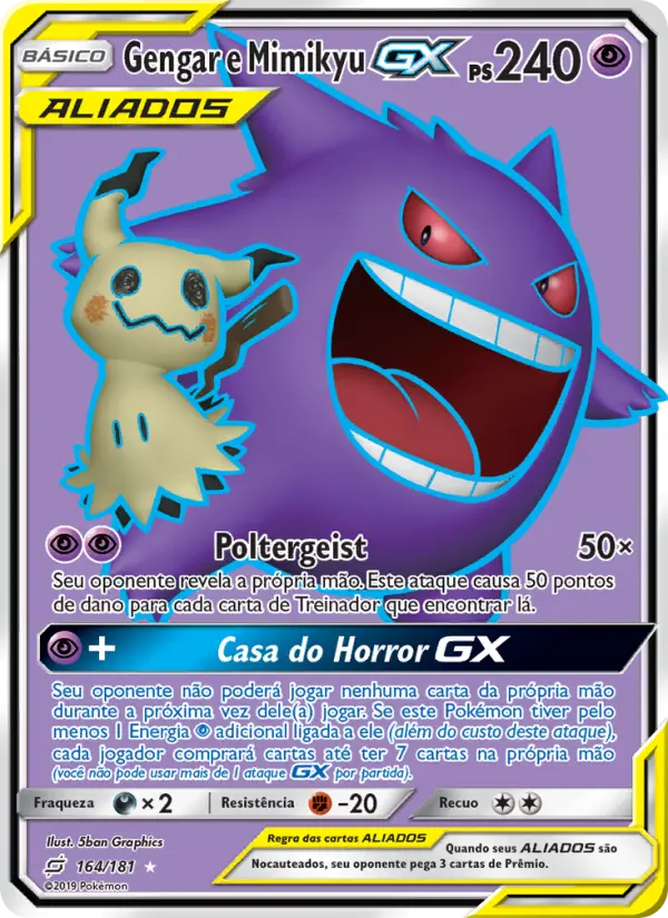 Gengar e Mimikyu GX 164/181