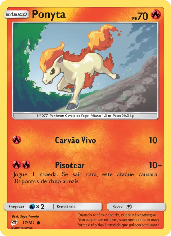 Carta Ponyta — Team Up 17/181
