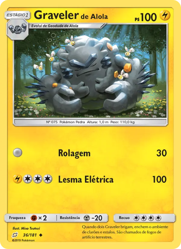 Carta Graveler de Alola — Team Up 36/181