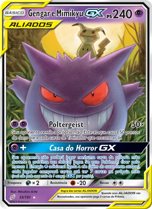 Gengar e Mimikyu GX 53/181