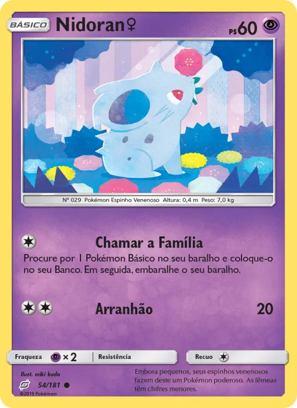 Carta Nidoran♀ — Team Up 54/181