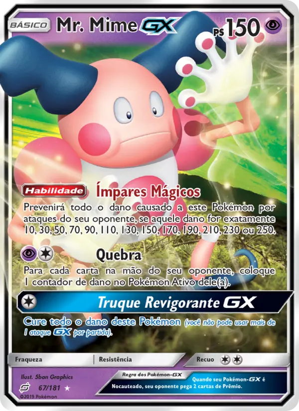 Carta Mr. Mime GX — Team Up 67/181