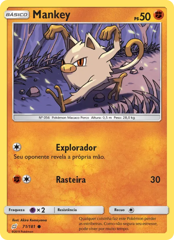 Carta Mankey — Team Up 71/181