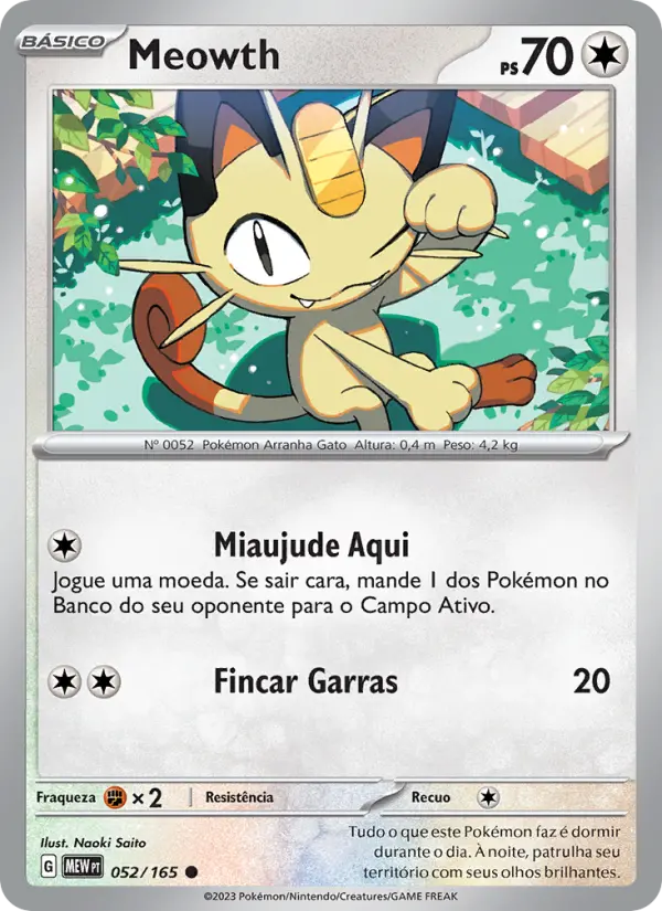 Meowth 052/165