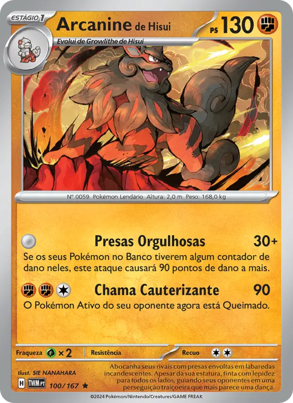 Arcanine de Hisui 100/167