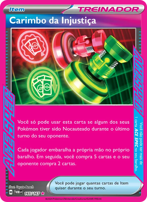 Carimbo da Injustiça 165/167