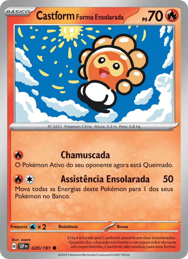 Castform Forma Ensolarada 020/191