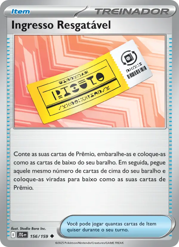 Ingresso Resgatável 156/159
