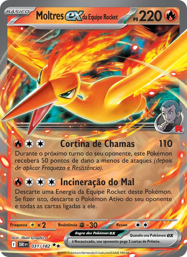 Moltres ex da Equipe Rocket 031/182