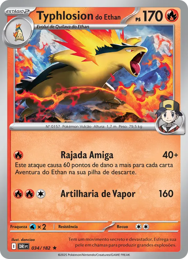 Typhlosion do Ethan 034/182