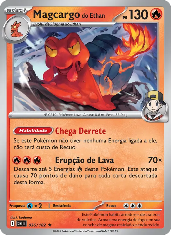 Magcargo do Ethan 036/182