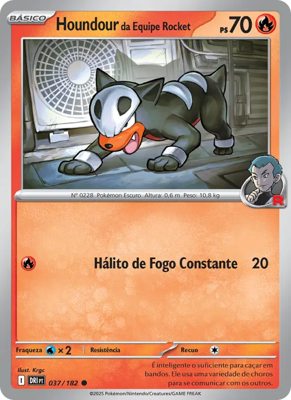 Houndour da Equipe Rocket 037/182