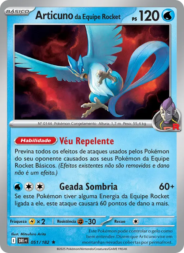 Articuno da Equipe Rocket 051/182