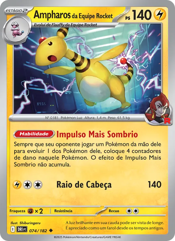 Ampharos da Equipe Rocket 074/182