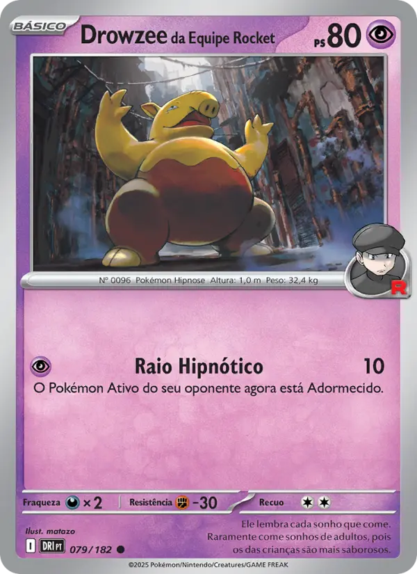 Drowzee da Equipe Rocket 079/182