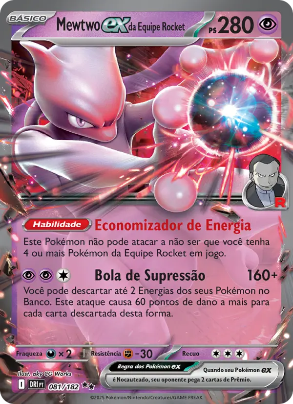 Mewtwo ex da Equipe Rocket 081/182