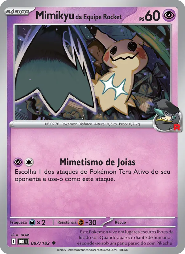 Mimikyu da Equipe Rocket 087/182