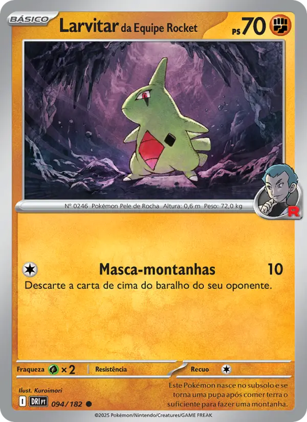 Larvitar da Equipe Rocket 094/182