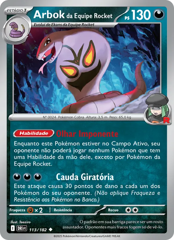 Arbok da Equipe Rocket 113/182