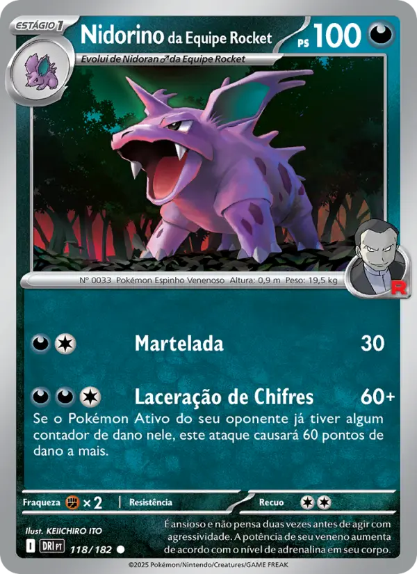 Nidorino da Equipe Rocket 118/182